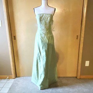NWT Sz 10 Coli Couture Green Dupioni Silk Formal